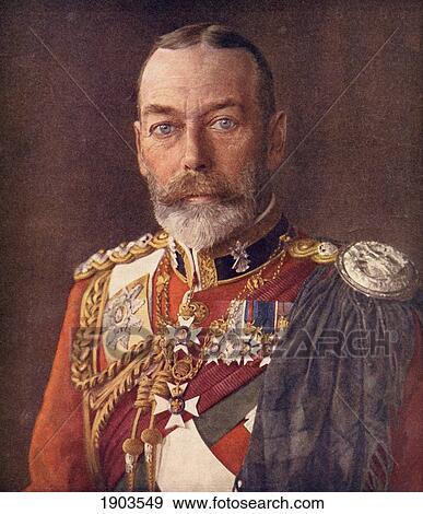 Stock Photo - George V, 1865 To 1936. King Of England And Emperor Of India. From The Life Of King George V Published C. 1935.. Fotosearch