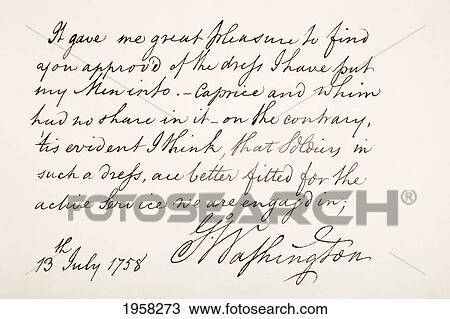 George Washington, 1732 - 1799. First President Of The United States Of America. Hand Writing Sample. View Large Photo Image Stock Image - George Washington, 1732 - 1799. First President Of The United States Of America. Hand Writing Sample.. Fotosearch