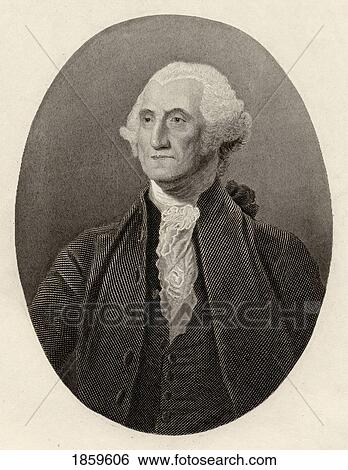 Stock Photograph - George Washington, 1732-1799. First President Of The United States. 19Th Century Print.. Fotosearch
