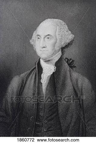 Stock Image - George Washington 1732 To 1799 First President Of The United States Of America. Fotosearch
