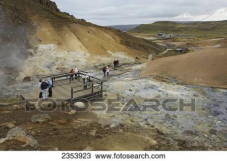 Stock Image - Geothermal Area; Krysuvik-Seltun, Reykjanes, Iceland. Fotosearch