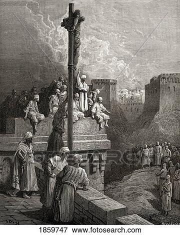 Stock Photo - Gerard Of Avesnes Exposed On The Walls Of Arsuf First Crusade1096 1146. Fotosearch