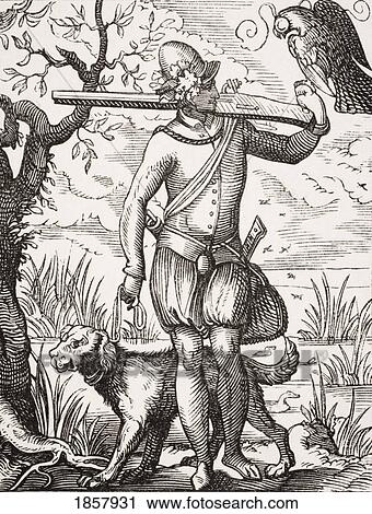 German Falconer. 19Th Century Reproduction From 16Th Century Engraving By Jost Amman View Large Photo Image Stock Image - German Falconer. 19Th Century Reproduction From 16Th Century Engraving By Jost Amman. Fotosearch