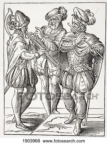 German Musicians Playing Variations Of The Flute. After A Work By Jost Amman. From Les Artes Au Moyen Age, Published Paris 1873. View Large Photo Image Stock Photo - German Musicians Playing Variations Of The Flute. After A Work By Jost Amman. From Les Artes Au Moyen Age, Published Paris 1873.. Fotosearch