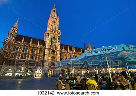 Stock Image - Germany, Bavaria, Marienplatz; Munch. Fotosearch