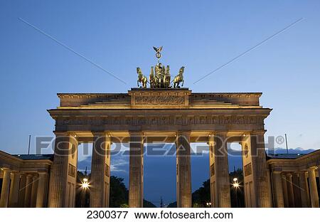 Germany, Brandenburg Gate at dusk; Berlin View Large Photo Image Stock Photo - Germany, Brandenburg Gate at dusk; Berlin. Fotosearch