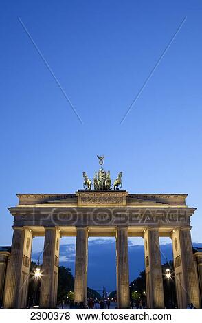 Germany, Brandenburg Gate at dusk; Berlin View Large Photo Image Stock Photo - Germany, Brandenburg Gate at dusk; Berlin. Fotosearch