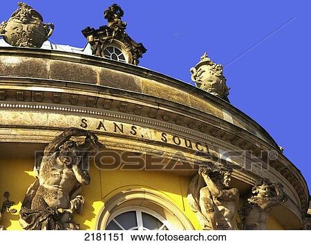 Germany, Brandenburg, Potsdam, Sanssouci Park Schloss, Detail View Large Photo Image Stock Image - Germany, Brandenburg, Potsdam, Sanssouci Park Schloss, Detail. Fotosearch