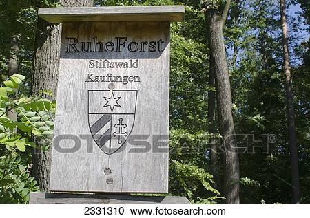 Germany, entrance of woods; Kaufungen, wooden sign posts, Ruhe Forst View Large Photo Image Stock Image - Germany, entrance of woods; Kaufungen, wooden sign posts, Ruhe Forst. Fotosearch