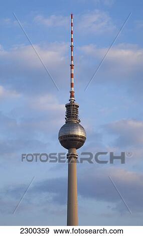 Germany, Fernsehturm TV tower; Berlin View Large Photo Image Stock Photo - Germany, Fernsehturm TV tower; Berlin. Fotosearch