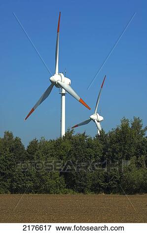 Germany, Lower Saxony, Wind Turbines View Large Photo Image Stock Photo - Germany, Lower Saxony, Wind Turbines. Fotosearch
