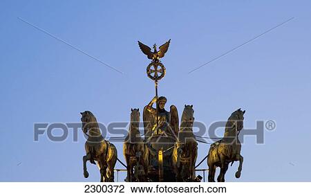 Germany, Quadriga on top of Brandenburg Gate; Berlin View Large Photo Image Stock Image - Germany, Quadriga on top of Brandenburg Gate; Berlin. Fotosearch