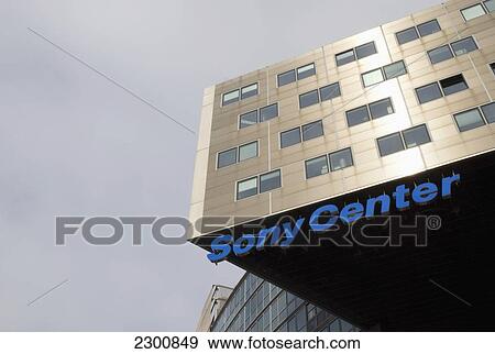 Stock Photo - Germany, Sony Center Building And Sign; Berlin. Fotosearch