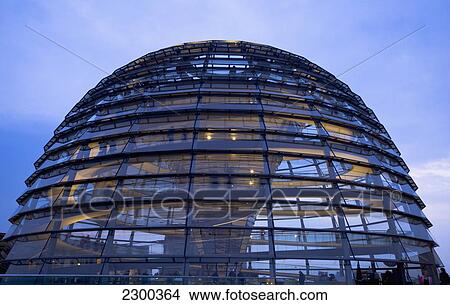 Germany, The Reichstag dome at dusk; Berlin View Large Photo Image Picture - Germany, The Reichstag dome at dusk; Berlin. Fotosearch
