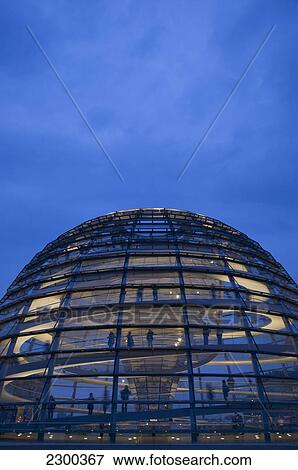 Germany, The Reichstag dome at dusk; Berlin View Large Photo Image Stock Photo - Germany, The Reichstag dome at dusk; Berlin. Fotosearch
