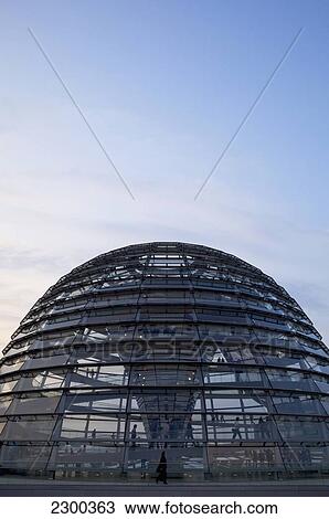 Stock Image - Germany, The Reichstag dome; Berlin. Fotosearch