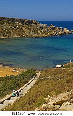 Ghajn Tuffieha Bay View Large Photo Image Picture - Ghajn Tuffieha Bay. Fotosearch