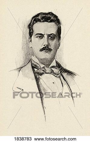 Giacomo Puccini, 1858-1924. Italian Composer. Portrait By Chase Emerson. American Artist 1874-1922 View Large Photo Image Stock Image - Giacomo Puccini, 1858-1924. Italian Composer. Portrait By Chase Emerson. American Artist 1874-1922. Fotosearch
