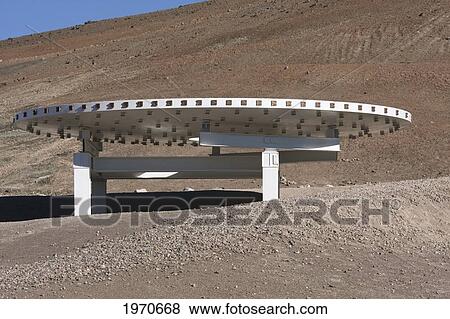 Stock Photo - Giant Mirror By The Former Visitors Centre Of The European Southern Observatory At Paranal, Antofagasta Region, Chile. Fotosearch