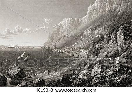 Gibraltar, Catalan Bay. From The Original Painting By Lt. Col. Batty F. R. S. From The Book “Select Views Of Some Of The Principal Cities Of Europe†Published London 1832. Engraved By J. T. Willmore. View Large Photo Image Stock Photo - Gibraltar, Catalan Bay. From The Original Painting By Lt. Col. Batty F. R. S. From The Book “Select Views Of Some Of The Principal Cities Of Europe†Published London 1832. Engraved By J. T. Willmore.. Fotosearch
