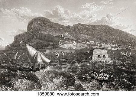 Gibraltar From The Anchorage In Front Of The Old Mole. From The Original Painting By Lt. Col. Batty F. R. S., From The Book “Select Views Of Some Of The Principal Cities Of Europe†Published London 1832. Engraved By W. R. Smith. View Large Photo Image Stock Image - Gibraltar From The Anchorage In Front Of The Old Mole. From The Original Painting By Lt. Col. Batty F. R. S., From The Book “Select Views Of Some Of The Principal Cities Of Europe†Published London 1832. Engraved By W. R. Smith.. Fotosearch