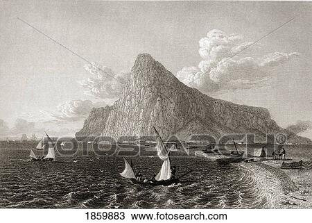 Gibraltar, View From The Mediterranean Shore. From The Original Painting By Lt. Col. Batty F. R. S., From The Book “Select Views Of Some Of The Principal Cities Of Europe†Published London 1832. Engraved Byr. Wallis View Large Photo Image Stock Image - Gibraltar, View From The Mediterranean Shore. From The Original Painting By Lt. Col. Batty F. R. S., From The Book “Select Views Of Some Of The Principal Cities Of Europe†Published London 1832. Engraved Byr. Wallis. Fotosearch