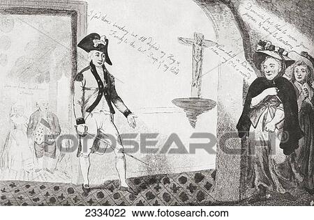 Stock Image - Gilbert Du Motier, Marquis De Lafayette Thwarting An Assassination Attempt By Honor. Fotosearch