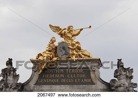 Stock Photo - Gilded Angel Statue Atop The Arc De Triomphe By H. Fotosearch