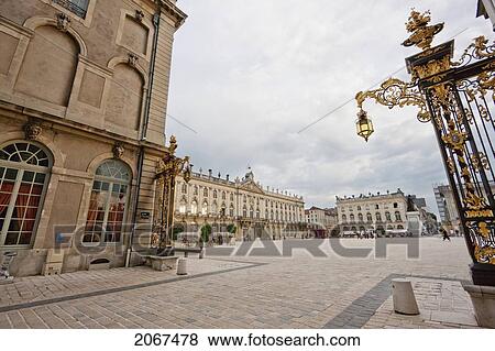 Gilded Wrought Iron Gate And Lanterns, Created By Jean Lamou On Place Stanislas, Nancy, France View Large Photo Image Stock Photo - Gilded Wrought Iron Gate And Lanterns, Created By Jean Lamou On Place Stanislas, Nancy, France. Fotosearch