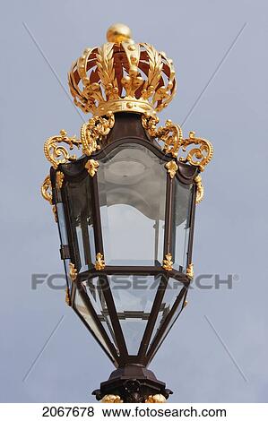 Stock Photo - Gilded Wrought Iron Lantern, Created By Jean Lamou On Place Stanislas, Nancy, France. Fotosearch