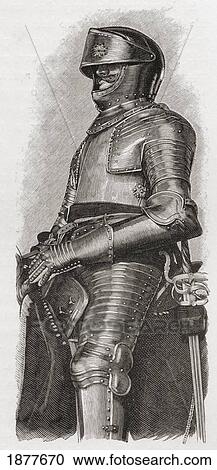 Stock Image - Gilt Armour Given To Charles I By The City Of London. From The Book Short History Of The English People By J. R. Green Published London 1893.. Fotosearch