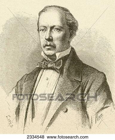 Stock Photo - Giorgio Ronconi, 1810 - 1890. Italian Operatic Baritone And Actor. From El Museo Popular Published Madrid, 1887. Fotosearch