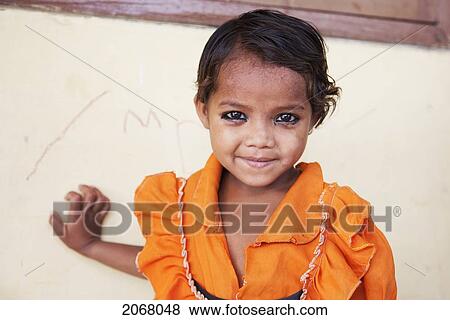 Stock Photo - Girl At The School Attached To The Indosan Nipponji Japanese Temple, Bodhgaya, Bihar, India. Fotosearch