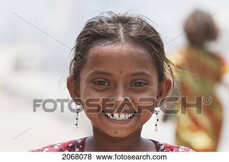 Stock Photo - Girl, Gaya, Bihar, India. Fotosearch