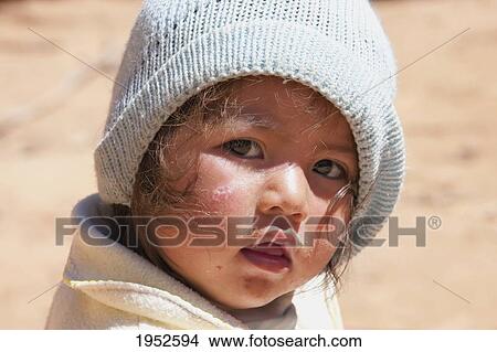 Picture - Girl, Jatun Yampara Indigenous Community, Chuquisaca Department, Bolivia. Fotosearch