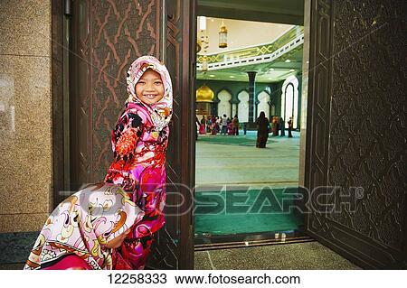 Girls prepare to enter Jame'Asr Hassanil Bolkiah Mosque; Bandar Seri Begawan, Brunei View Large Photo Image Stock Image - Girls prepare to enter Jame'Asr Hassanil Bolkiah Mosque; Bandar Seri Begawan, Brunei. Fotosearch