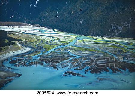 Glacial River Delta; Haines Alaska United States Of America View Large Photo Image Picture - Glacial River Delta; Haines Alaska United States Of America. Fotosearch