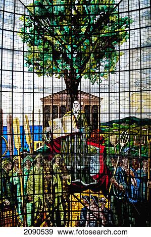 Glasswork Inside Casa De Juntas, House Of The Historical Archive Of The Basque Country, Gernika-Lumo, Basque Country, Spain View Large Photo Image Stock Photo - Glasswork Inside Casa De Juntas, House Of The Historical Archive Of The Basque Country, Gernika-Lumo, Basque Country, Spain. Fotosearch