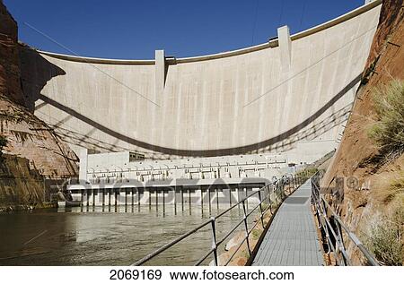 Glen Canyon Dam; Arizona United States Of America View Large Photo Image Stock Photo - Glen Canyon Dam; Arizona United States Of America. Fotosearch