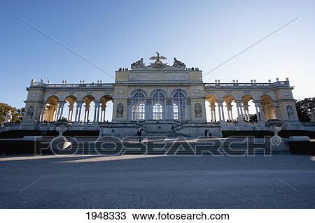 Stock Image - Gloriette at the top of the hill behind the Schonbrunn Palace, Vienna (Wien), Austria. Fotosearch