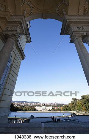 Stock Photograph - Gloriette at the top of the hill behind the Schonbrunn Palace, Vienna (Wien), Austria. Fotosearch