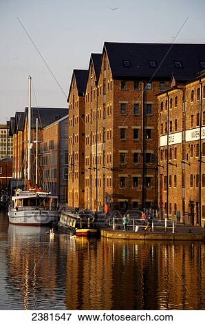 Stock Photo - Gloucester docks; Gloucester, England. Fotosearch