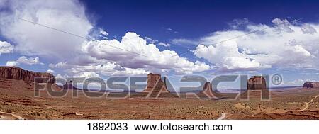 Stock Image - Glove Buttes And Clouds. Fotosearch