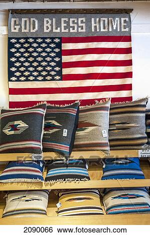 God Bless America Flag And Pillows At Ortega's Weaving Shop, New Mexico, Usa View Large Photo Image Stock Photograph - God Bless America Flag And Pillows At Ortega's Weaving Shop, New Mexico, Usa. Fotosearch