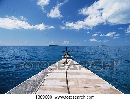 Stock Image - Going Out To Prison Island On A Dhow. Fotosearch