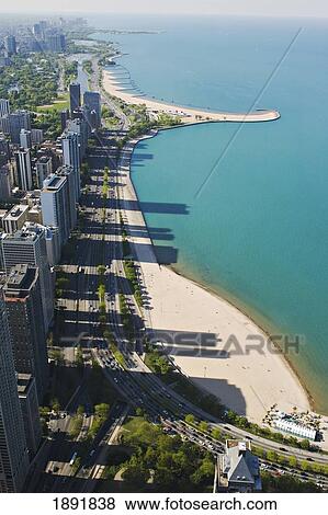 Stock Photo - Gold Coast Beaches And Buildings, Elevated View. Fotosearch