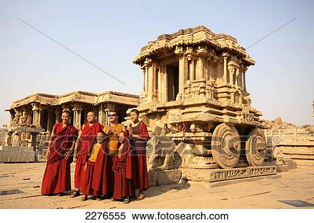 Stock Photography - Golden chariot at Vittala Temple; Hampi, Karnataka, India. Fotosearch
