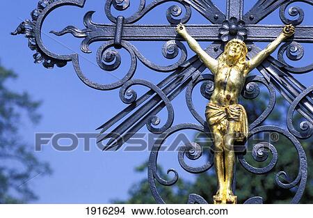Picture - Golden Crucifix. Fotosearch