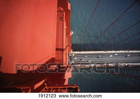 Stock Image - Golden Gate Bridge From Top Of Bridge Tower San Francisco, California, Usa. Fotosearch