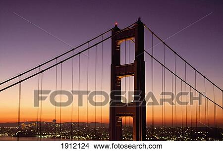 Picture - Golden Gate Bridge Sunrise From Marin San Francisco, California, United States.. Fotosearch